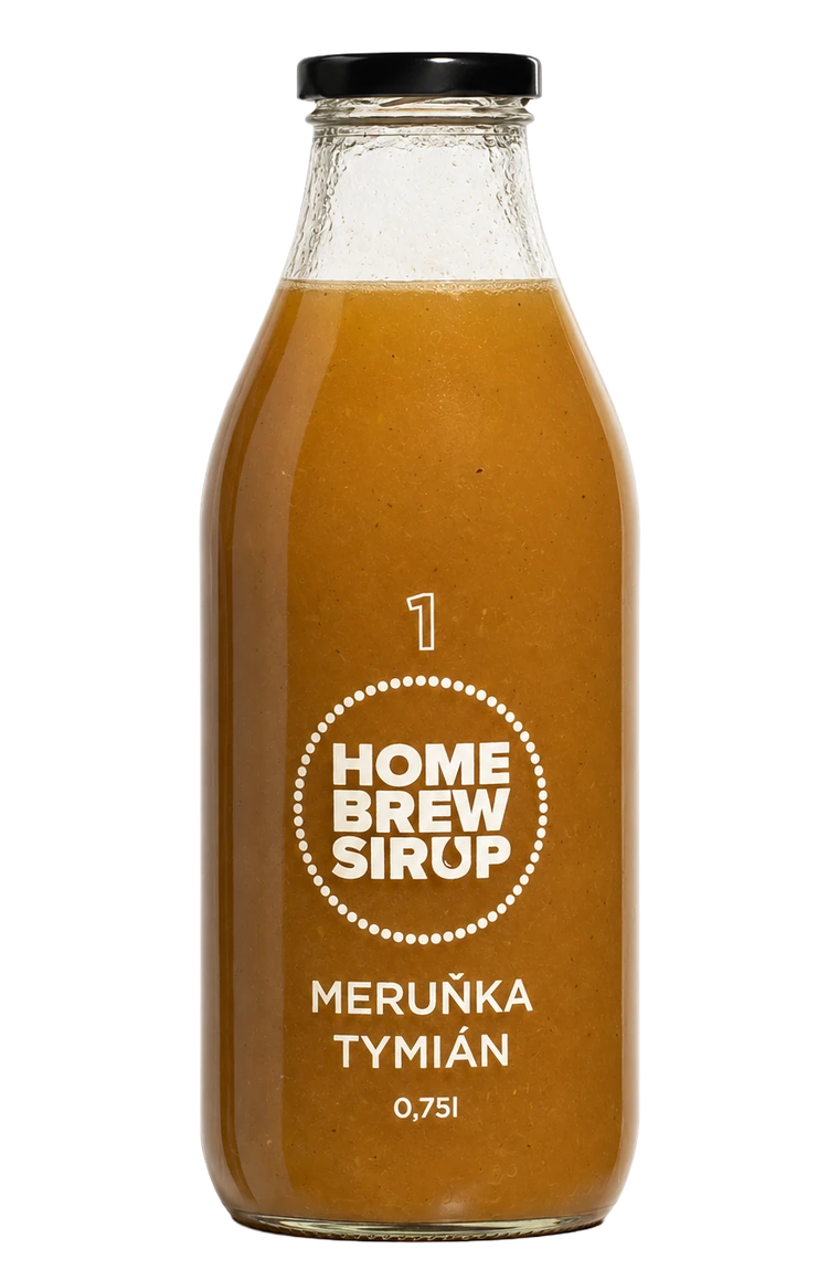 Home Brew Sirup Meruňka tymián 0,75 l produktová lahev